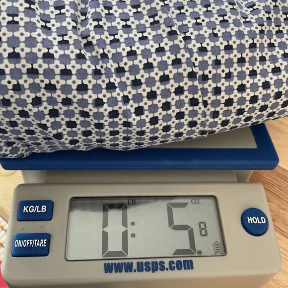 AX Armani Exchange XXL‎  18,5 Blue Print Short Slv Button up Shirt ACTUAL-Large - Picture 10 of 12